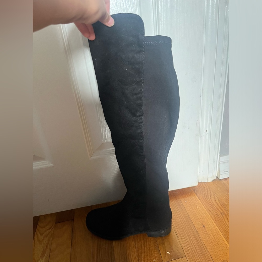 Knee high black boots